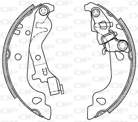 OPEN PARTS Комплект тормозных колодок BSA2043.00